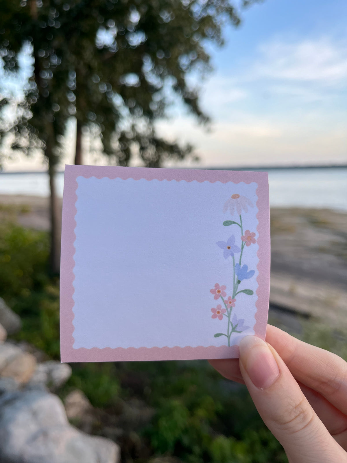Bloc-notes autocollant- Fleurs