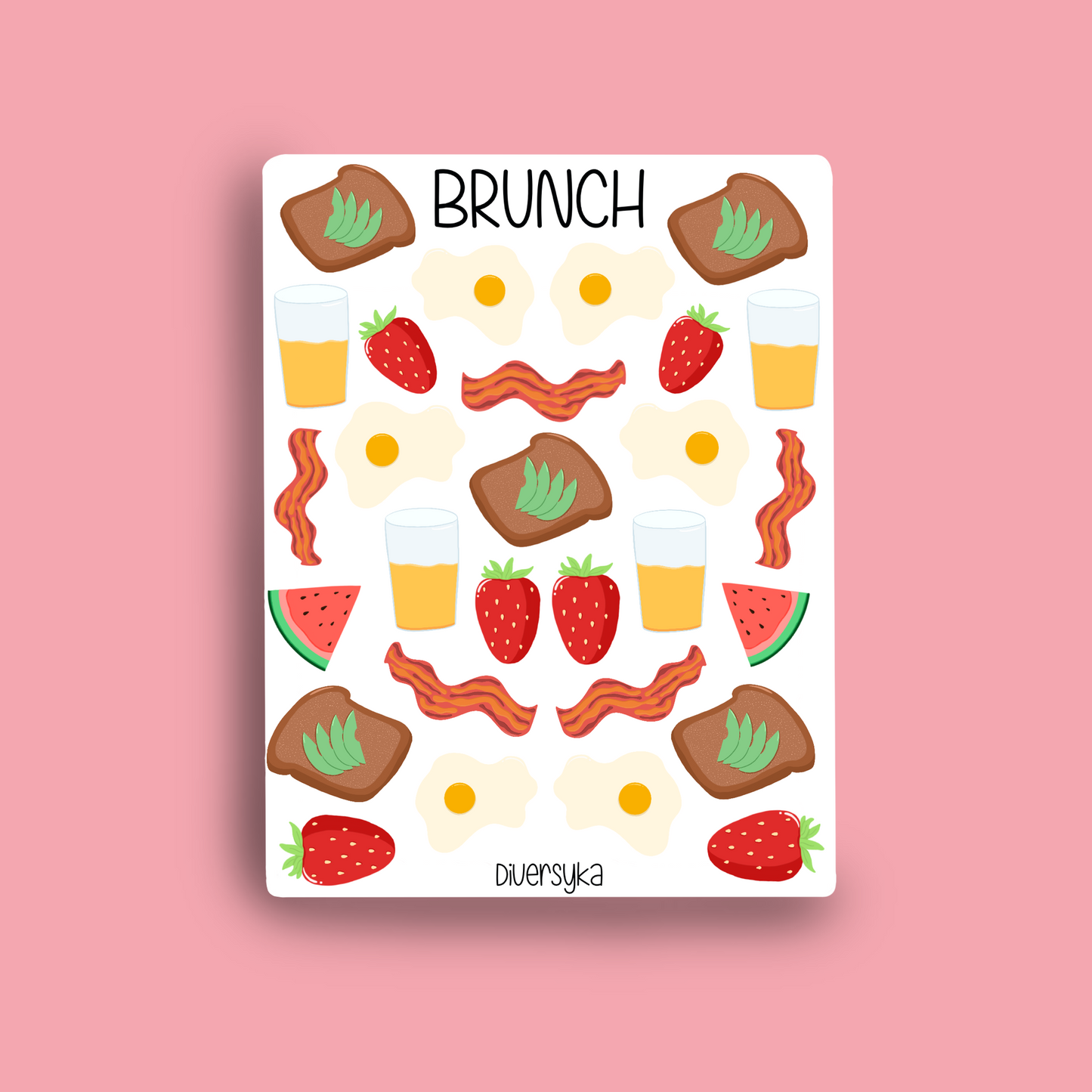 Feuille d'autocollants - Brunch