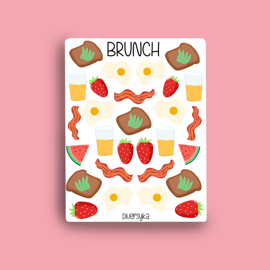 Feuille d'autocollants - Brunch