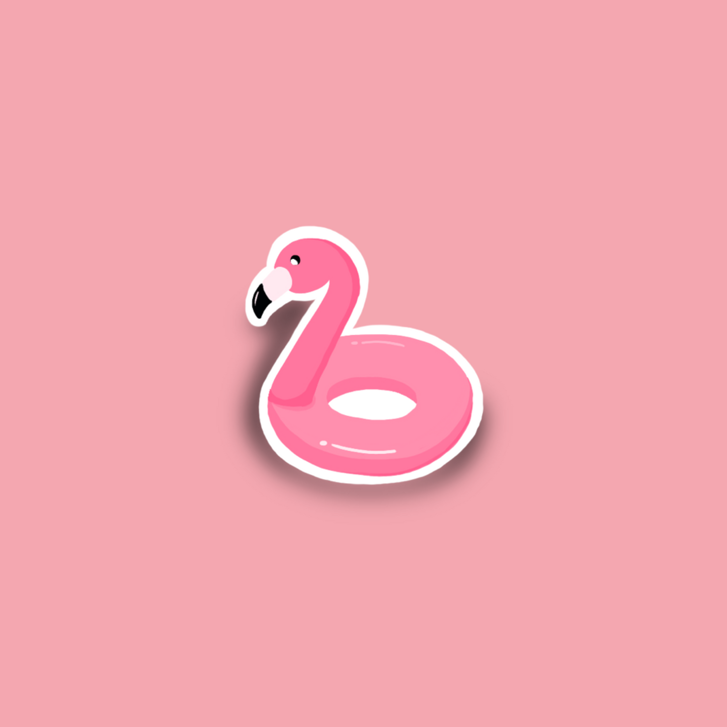 Autocollant - Flamand rose