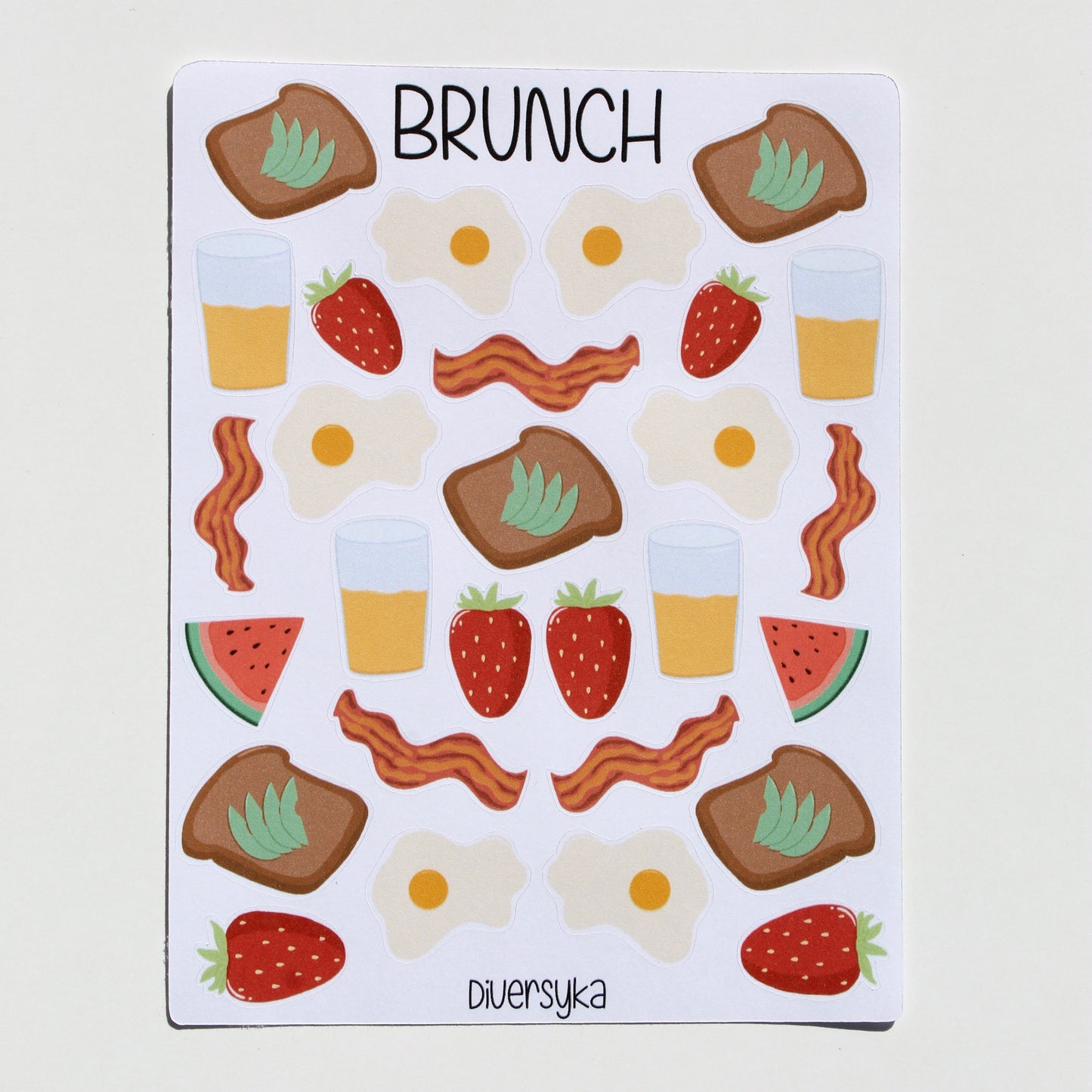 Feuille d'autocollants - Brunch
