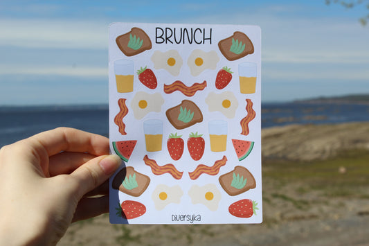 Feuille d'autocollants - Brunch
